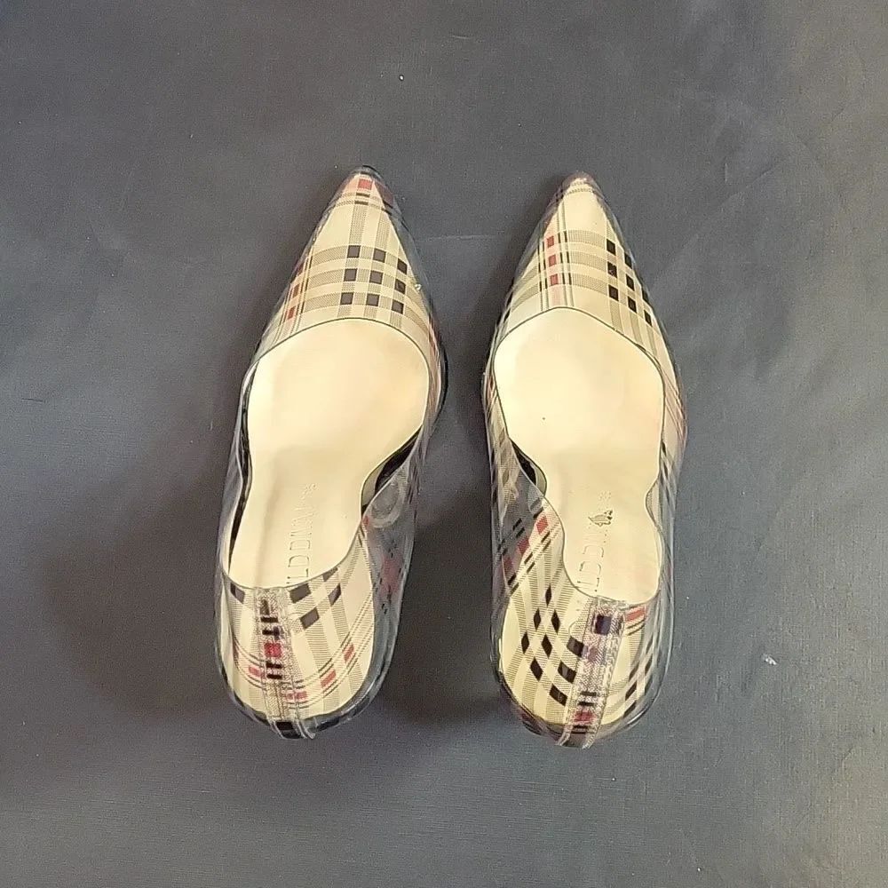 WILD DIVA PLAID POINTED TOE HIGH HEEL STILETTOS PUMP S2 - Picture 9 of 16